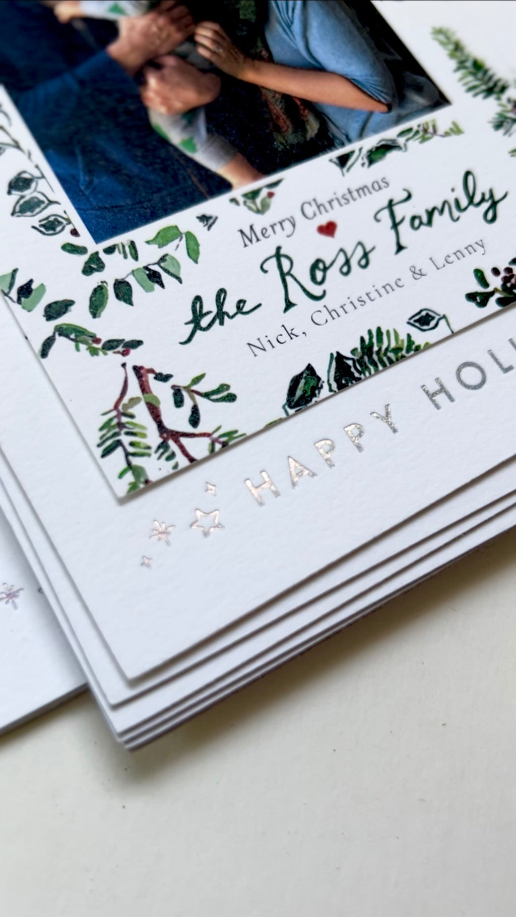 Letterpress Holographic Holiday