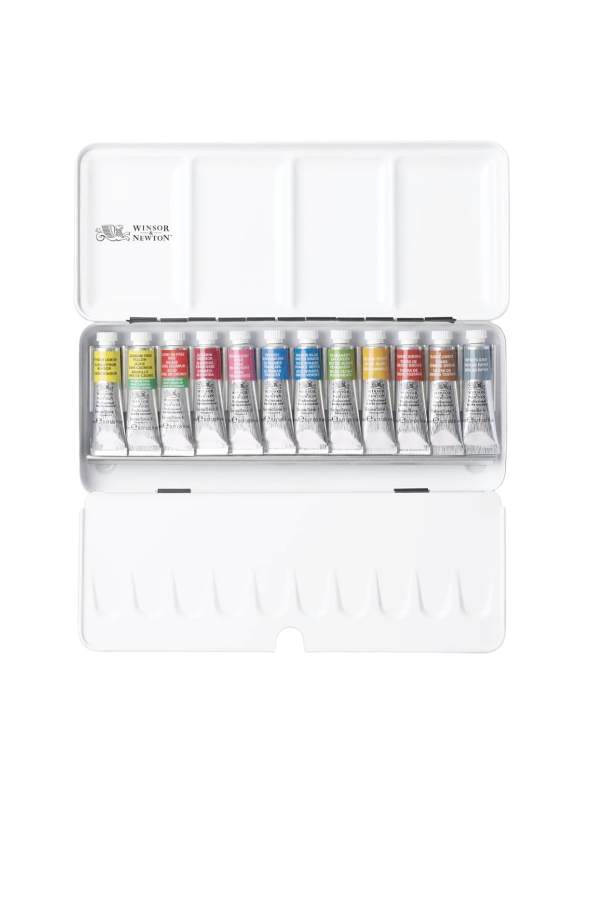 Winsor & Newton Professional Watercolor - Set of 12, Travel Tin, Assorted Colors, 5 ml Tubes