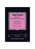Arches Watercolor Pad - 9" x 12", 140 lb, Hot Press, Fold-over, 12 Sheets