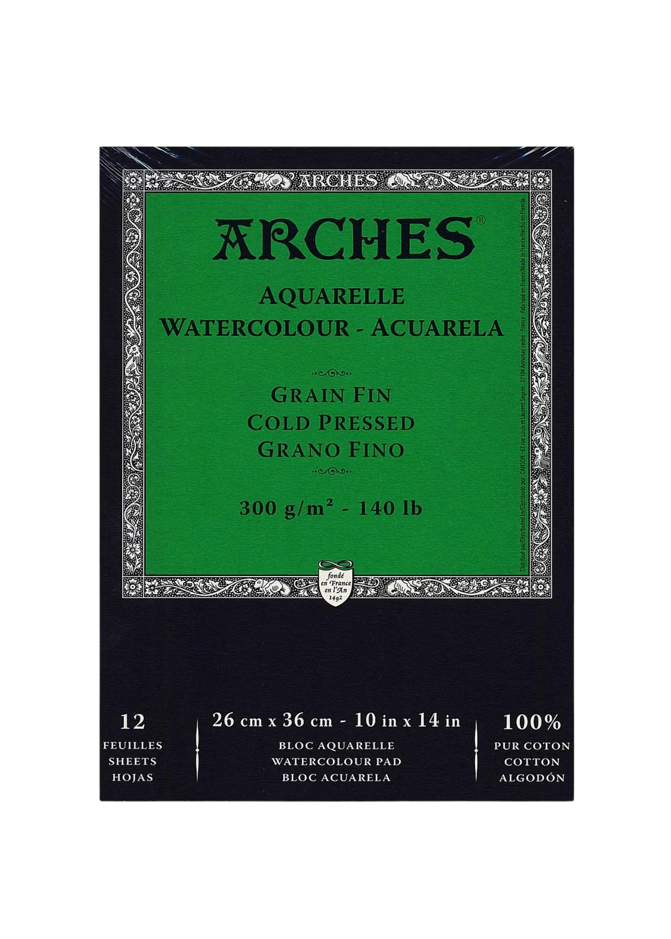 Arches Watercolor Paper Pad, 140 pound, Cold Press, 9"x12"