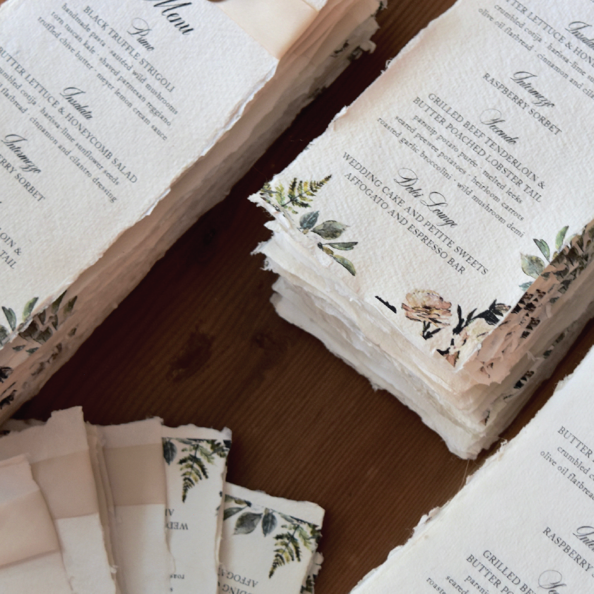 Menus · Deckle Edge